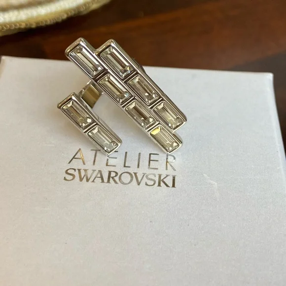 Atelier Swarovski fluid Azzurro open ring - Picture 1 of 12